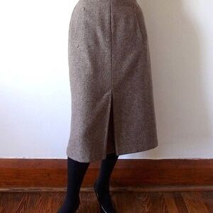 Vintage Brown Midi Skirt
